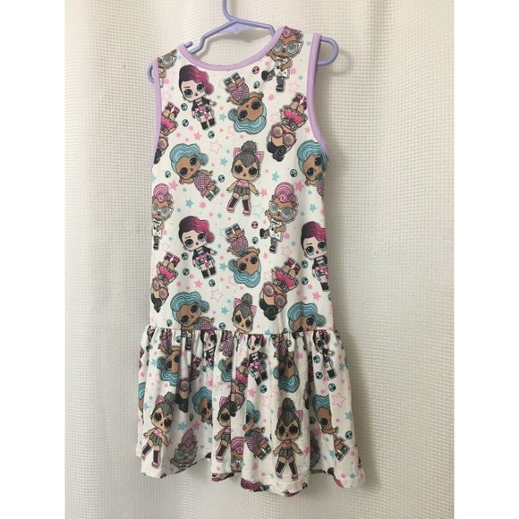 LOL Girls Dress Size Small 6/6X All Over Cartoon Print New Easter Gift CH1 - Picture 6 of 7
